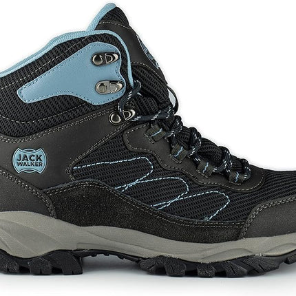 Jack Walker JW6005 Women's Light Blue Hiking Boots | Water Resistant, Breathable, Lightweight