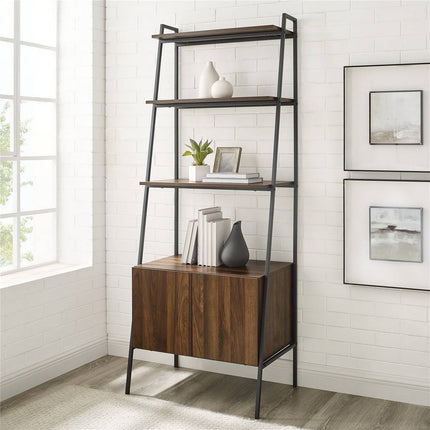 Industrial Wood Ladder Bookcase - Outlet Online UK