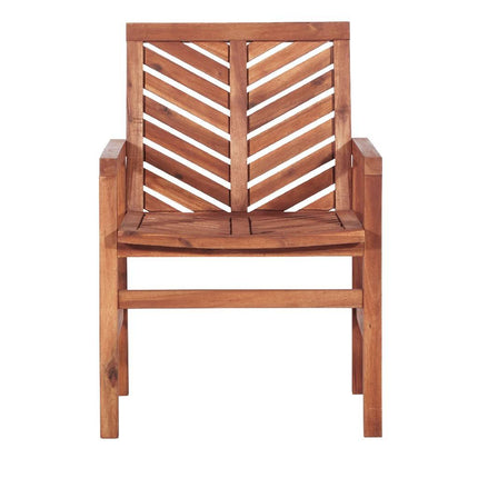 Solid Wood Outdoor Chair 2pk - Outlet Online UK