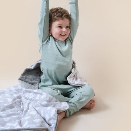 The Little Blanket Shop Toddlers Weighted Blanket - Grey Cloud - Outlet Online UK