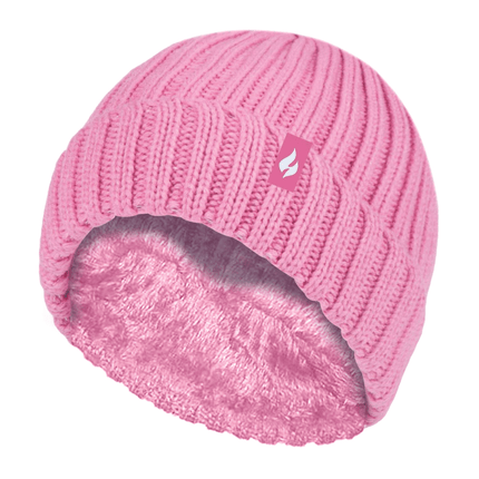 Girls Chunky Ribbed Thermal Warm Hat & Gloves Set - Outlet Online UK
