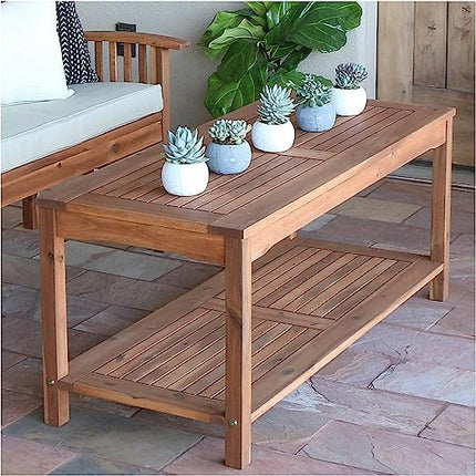 Acacia Wood Outdoor Patio Coffee Table - Outlet Online UK