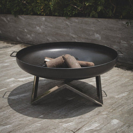 Corten Steel Fire Pit & Stand - Outlet Online UK