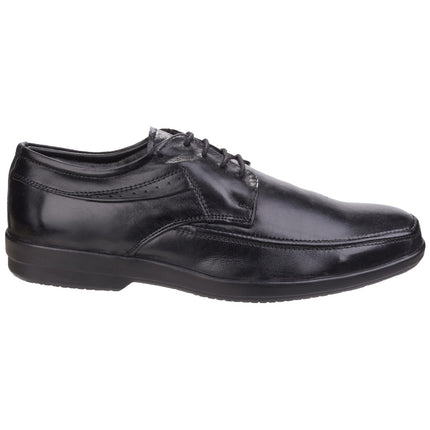 Fleet & Foster Black Dave Apron Toe Oxford Formal Shoe