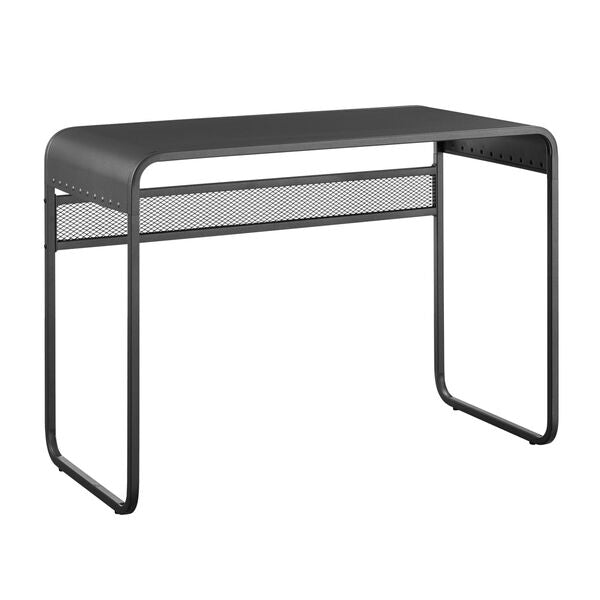 Industrial Metal Writing Computer Desk with Curved Top - Outlet Online UK