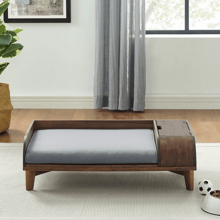 Solid Wood Storage Pet Bed with Cushion - Outlet Online UK