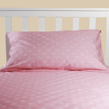 The Little Blanket Shop Children's Plush Reverse Blanket Cover - Pink Rainbow - Outlet Online UK