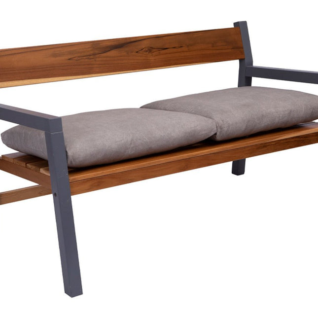 Tramontina Teak & Fabric 2 Seater Outdoor Bench - Outlet Online UK
